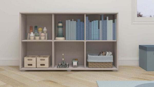 Bookcase with 6 compartments