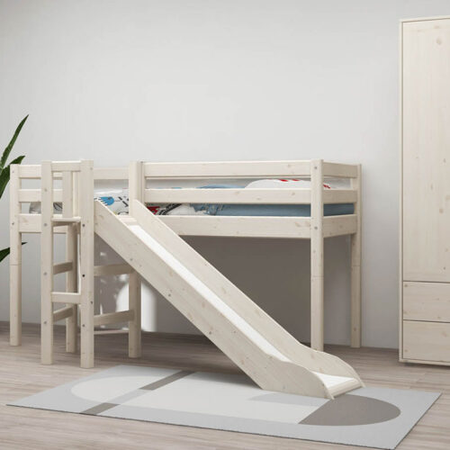 Mid-High Bed with platform and slide