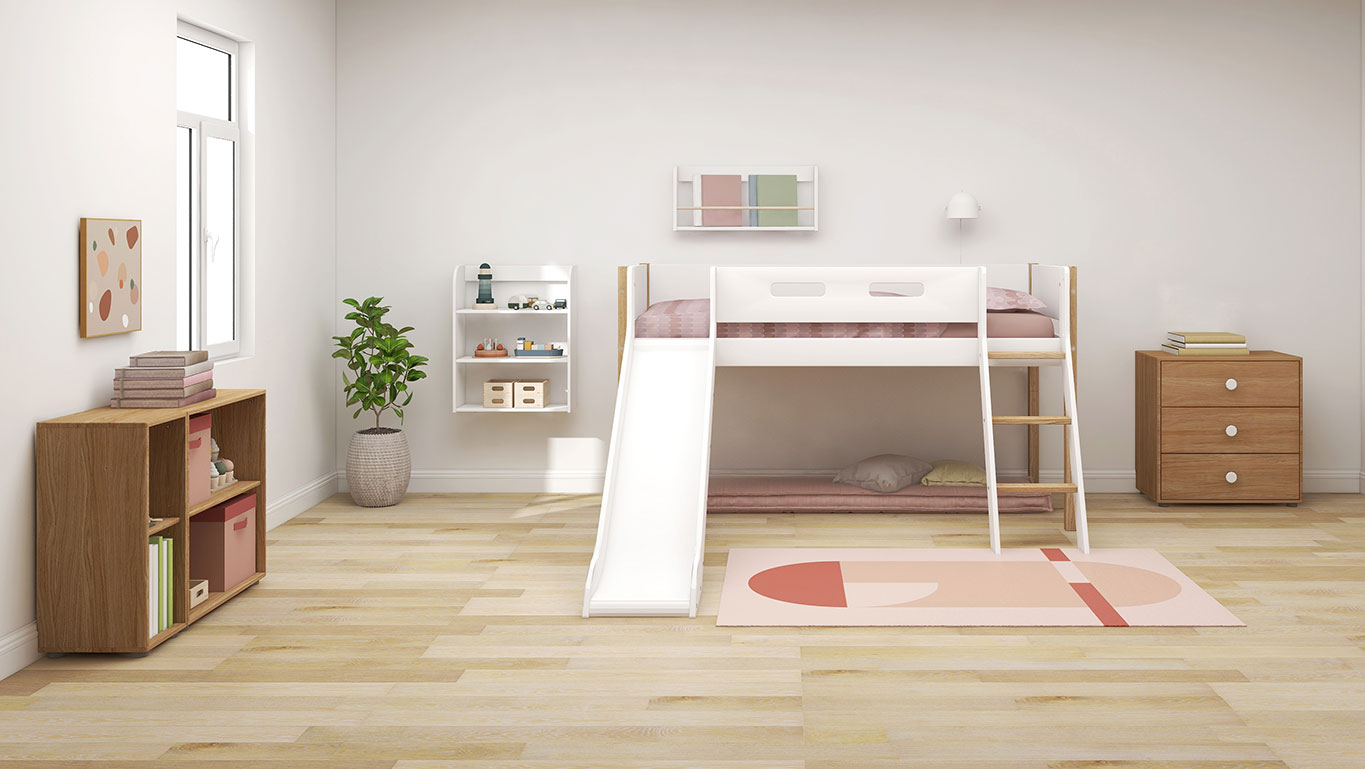 Nor mid-high bed with slide