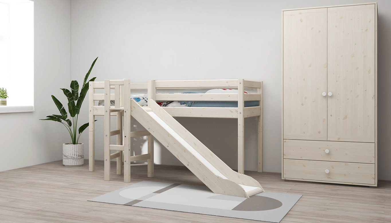 CLASSIC Mid-high bed with platform-slide